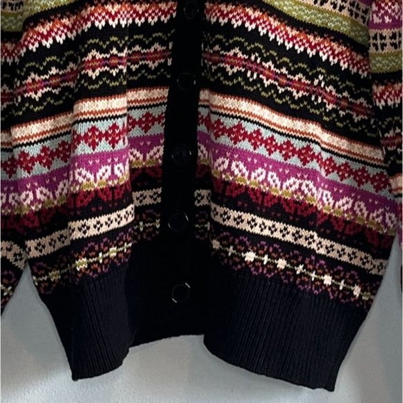 Vintage Multicolor Patterned Cardigan Tiara International - Picture 4 of 9